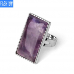 Lihtne kerge ja luksuslik ehe k&auml;tekaunistus naturaalsest kristallist s&otilde;rmus, reguleeritav avamine mitmek&uuml;lgne suvine reisis&otilde;rmus Amethyst