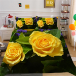 3D lillemustriline kodu voodipesu komplekt Lilledega teki- ja padjakattega voodipesukomplekt AU/EU/USA t&auml;issuuruses kodukaunistus Baby 100x135cm
