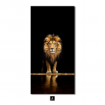 Kuldne Must L&otilde;vi l&otilde;uend Plakat Moodne kodukaunistus Loomatr&uuml;kk Seinakunst Maalimine Dekoratiivne pilt Elutoa kaunistuse seinamaaling 20x40cm No Frame