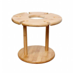 Eemaldatav veiniriiul puidust veiniklaasihoidik, bambusest lauapealne veiniriiul 6 klaasi ja 1 veinipudeli jaoks