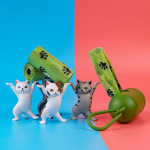 Biolagunevad koerakaka kotid Pr&uuml;gikotid Lagunevad kasside pr&uuml;gikotid Keskkonnas&otilde;bralik koeraroheline EPI l&otilde;hnatu paksem lemmikloomatarve 20 roll bags and a dispenser roheline