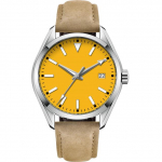 Corgeut 41MM Luksuslik top meeste steriilne sihverplaadiga kell, oranž sihverplaat, h&otilde;bedased k&auml;ed, automaatne kohting, NH35, mehaaniline safiir, mehed roosa