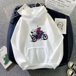 Lahe Motocross Girl Hoodie Graafiline Oversized Naiste riided Harajuku Punk Pusad Pusad Naiste Goth Tops R&otilde;ivad L
