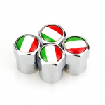 4 X Itaalia lipu logoga metallist velje rehvi klapikorgid katavad autode kaunistustarvikud Fiat 500 Abarth 500x 5000L Panda jaoks
