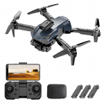 Minidroon lastele ja algajatele 4K kahe kaameraga kaugjuhtimispuldiga kokkupandav peata neljakopter 1 Battery sinine