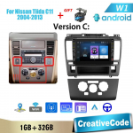 8-tolline Android autoraadio multimeedia videopleier Nissan Tiida C11 2004-2013 Nupuga Carplay WiFi BT 2 Din 2+32GB A,1+32GB