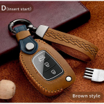 Moodne nahast auto v&otilde;tme&uuml;mbrise kate Fob Shell jaoks Hyundai Tucson Creta Ix25 Ix35 I10 I20 Ix20 HB20 Elantra Sonata B Style pruun