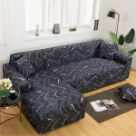 Prinditud L-kujulised diivanikatted elutoa diivanikaitse jaoks tolmuvastased elastsed venivad katted nurgadiivani katte jaoks XL (235-300cm) 1PC