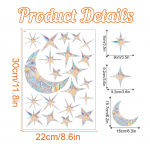 V&auml;rviline aknakleebis p&auml;ikesep&uuml;&uuml;dja ​​vikerkaarprisma liblikas staatiline klaaskleebis PVC kokkup&otilde;rkevastane kokkup&otilde;rkeklaas kodukaunistus 15x15cm