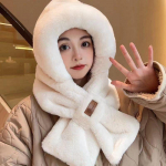 M&uuml;tsisall Integreeritud naiste talvine rattas&otilde;idu tuulekindel m&uuml;ts k&uuml;lmakindel soe T&auml;iesti sobiv pl&uuml;&uuml;sist paksendatud sall &uuml;mmargune n&auml;o k&otilde;rvakaitse