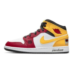 Air Jordan 1 Mid SE GS Motorsport Laste tossud Valge Must University-Kuldne DJ0336-067 36