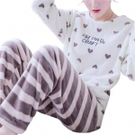 Trendikas flanellist pidžaama O-kaelusega hubane k&uuml;lmakindel XL kohv