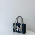 Uus Rhinestone Bowknot Simple Fashion Naiste k&auml;ekott &Otilde;htukott Pulmapeo &otilde;lakett k&auml;epide kaenlaaluse koti trend One Size must