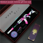 Rahurelv M416 Viie k&uuml;&uuml;nega kuldne draakoni nahk versioon, Star of Faith homaar Overlord pimestav lilla meloodia relva mudel m&auml;ng relva mudel