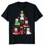 Westie Dog Christmas Tree Unisex T-s&auml;rk S