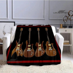BCrich kitarri logoga tr&uuml;kitud tekk &Auml;&auml;riku tekk Pehme ja mugav tekk Soe tekk tekid voodisse s&uuml;nnip&auml;evakingitus 75x100cm
