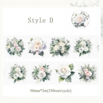 1Roll Meet The Sea of ​​Flowers Sari PET-teip Scrapbooking Dekoratsioon Ajakirjap&auml;evik Kleebised Kirjatarbed D