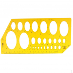 Plastikust ovaalne mall J&auml;rjehoidja Joonlaua joonistamine Trafarett Kids K&auml;sit&ouml;&ouml;t&ouml;&ouml;riist