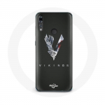 Huawei P30 Lite Vikings Series 6. hooaja logo V &uuml;mbris M&otilde;&otilde;gahall must taust