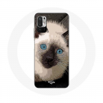 &Uuml;mbris Xiaomi Poco M3 Pro mustvalgele siniste silmadega siiami kassile