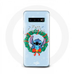 &Uuml;mbris Samsung Galaxy S10 Edge Stitch Snow Merry Christmas Blue jaoks