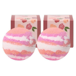 Corecos Bubble & Pop Rosarium Bath Bomb Rose Scent, 220g, 2 pieces