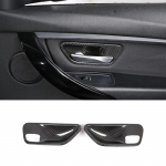2pcs/Set Real Carbon Fiber Car Interior Door Handle Bowl Cover Trim For BMW 3 4 Series f30 f32 f35 316i 318i 320li 2013- Carbon Fiber