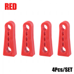 Auto ukseluku heli summuti uksel&ouml;&ouml;gi summuti puhver Mitsubishi Pajero Lancer Outlander ASX Montero Shogun Sport L200 jaoks punane