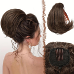 Juuksepulk T&auml;ielikult l&uuml;hike hobusesaba-kuni Juuksed Chignon koos kammklambriga. 20cm