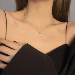 Trend Pulmapeo Ehted Pearl Bow ripats kaelakee kaelakee naistele Elegantne valge p&auml;rlikett kaelakeed X0201 X0201-6