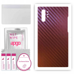 apgo skin sticker film foil vinyl for the BACK compatible with Samsung Galaxy Note 10 Plus, scratch-resistant, easy to install - Carbon Chameleon CAKA