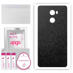apgo Protective Skin Sticker for the back compatible with Xiaomi Redmi 4 Prime, Wrap Film, Foil, Vinyl - Pattern Black Honeycomb