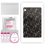 apgo Protective Skin Sticker for the back compatible with Huawei MatePad T8, Wrap Film, Foil, Vinyl - Pattern Carbon Black Pixel