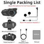 WAYXIN Kiivripeakomplekt T2 Mootorratta Bluetooth-intercom 2 s&otilde;itjale 300M Intercomunicador Moto Interphone BT 5.1 Veekindel Biker CHINA