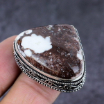 Natural Wild Horse Gemstone Handmade 925 Sterling Silver Jewelry Ring S.9 z1m21