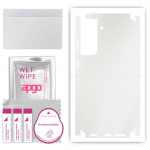 apgo Protective Skin Sticker for the back+sides compatible with Samsung Galaxy S21 FE 5G, Full Wrap Film, Foil, Vinyl - Pattern Matte Transparent