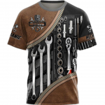 Suvine moe meeste T-s&auml;rk Isikup&auml;rastatud nimega Mehaanik 3D k&otilde;ikjal prinditud topid Unisex T-s&auml;rgid T&auml;nava vabaaja spordi T-s&auml;rk 3XL