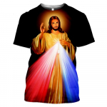 Anime God 3D printimine T-s&auml;rk Jeesus Casual Streetwear Meeste Harajuku Mood Camisetas Hombre O-kaelusega T-s&auml;rk XL