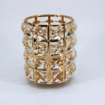 Metallist Meigipintslite Hoiustoru Kulmupliiatsi Meigikorraldaja Helmes Kristall Ehtekarbi Kristall Meigipintslite Hoidik h&otilde;be