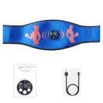 EMS lihasstimulatsiooniv&ouml;&ouml; vibratsioon ABS-stimulaator k&otilde;hutreening treenija kaalulangetav v&ouml;&ouml; kodune j&otilde;usaali treeningvarustus USB sinine