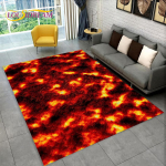3D Volcano Lava Magma ala suur vaip, vaipvaip elutoa diivani uksemattide kaunistamiseks, Kid Play libisemiskindel p&otilde;randamatt 80x120cm(31x47in)