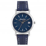Mathey-Tissot City Nahkrihm Sinine sihver Kvarts HB611251ABU Meeste k&auml;ekell sinine