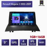 Juhtmeta 9-tolline Android-autoraadio Carplay Renault Megane 2 2002-2009 auto multimeediumipleier GPS-i navigeerimispeakomplekt WIFI 1+16 GB