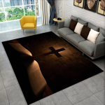 P&uuml;ha piibliristi Jeesuse palveala vaip, vaipvaip koduseks elutoa diivani uksemati sisekujunduseks, kingitus lastele m&auml;ngu jaoks libisemiskindel p&otilde;randamatt 100cm x 150cm