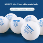 Sanwei 3Star lauatennisepallid TR valged 10/30/50/100 TK SANWEI 40+ professionaalsed lauatennisepallid, mis on &otilde;mblusega &uuml;htlase p&ouml;&ouml;rlemisega 100PCS