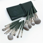 14 tk Pro meigipintslite komplekt &ndash; pehme nailonist harjastega vaiguvarrastega palmiharja disain veatu jumestuskreemiga lauv&auml;rvide kulmude pealekandmiseks 14 brushes+PU bag