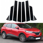 8 tk l&auml;ikiv must aknasamba postid trimmi kate ukse dekoratiivpaneeli kleebis Sobib Renault Kadjar 2015 2016 2017 2018