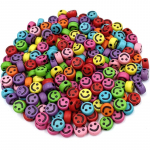 50 tk 7mm mood k&otilde;rvar&otilde;ngastele kaelakee valmistamine &uuml;mmargune lame naeratus segav&auml;rviline DIY ehtetarvikud lahtised helmed loomingulised aksessuaarid