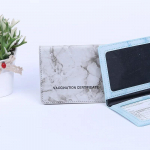 11,2 x 9,5 cm Marbleeriseeriv krediitkaartide kott &uuml;mbris&uuml;mbris PU-nahast &auml;ri ID-kaardi hoidik kott Vaktsineerimissertifikaat hall