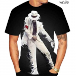 Michael Jacksoni T-s&auml;rk Mehed Naised Mood vabaaja 3D-prindiga T-s&auml;rgid Harajuku Stiilis Suur T-s&auml;rk Hip Hop T&auml;navar&otilde;ivad Topid XXL